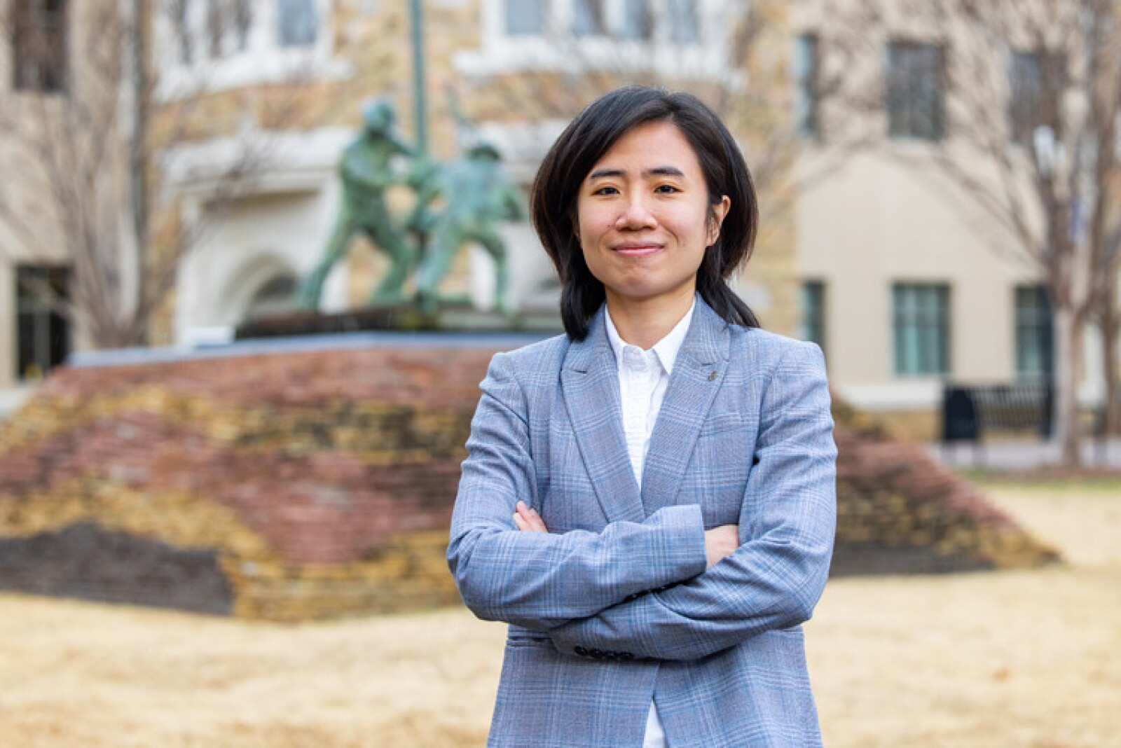 Yujing Du on the University of Tulsa campus